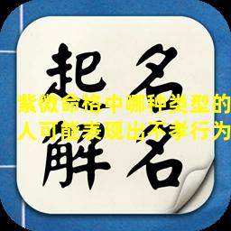 紫微命格中哪种类型的人可能表现出不孝行为