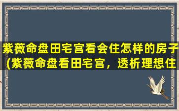 紫薇命盘田宅宫看会住怎样的房子(紫薇命盘看田宅宫，透析理想住所长这样！)