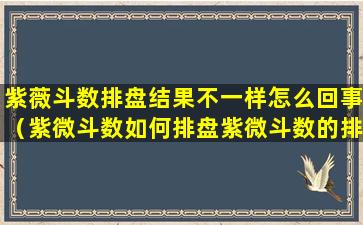 紫薇斗数排盘结果不一样怎么回事（紫微斗数如何排盘紫微斗数的排盘方法步骤）