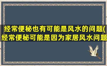 经常便秘也有可能是风水的问题(经常便秘可能是因为家居风水问题，如何改善？)