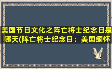 美国节日文化之阵亡将士纪念日是哪天(阵亡将士纪念日：美国缅怀勇士的日子)