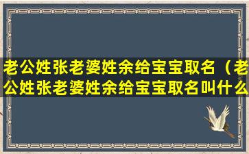 老公姓张老婆姓余给宝宝取名（老公姓张老婆姓余给宝宝取名叫什么）