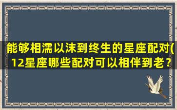 能够相濡以沫到终生的星座配对(12星座哪些配对可以相伴到老？)