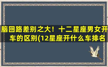 脑回路差别之大！十二星座男女开车的区别(12星座开什么车排名）