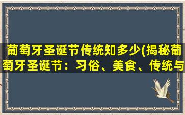 葡萄牙圣诞节传统知多少(揭秘葡萄牙圣诞节：习俗、美食、传统与文化)