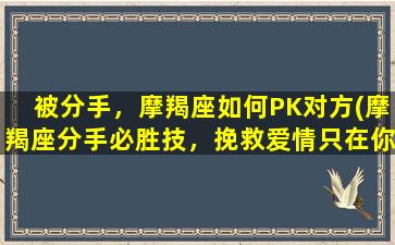 被分手，摩羯座如何PK对方(摩羯座分手必胜技，挽救爱情只在你一念之间！)