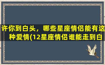 许你到白头，哪些星座情侣能有这种爱情(12星座情侣谁能走到白头？)