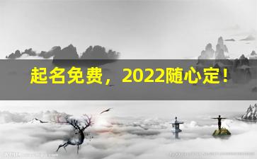 起名免费，2022随心定！