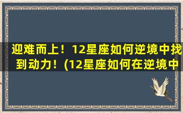 迎难而上！12星座如何逆境中找到动力！(12星座如何在逆境中找到动力，迎难而上！)