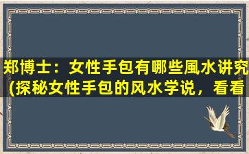 郑博士：女性手包有哪些風水讲究(探秘女性手包的风水学说，看看哪些习俗需遵循！)