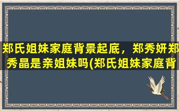 郑氏姐妹家庭背景起底，郑秀妍郑秀晶是亲姐妹吗(郑氏姐妹家庭背景揭秘，郑秀妍郑秀晶到底是不是亲姐妹？)