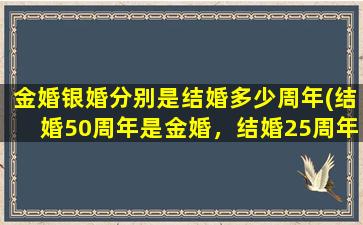 金婚银婚分别是结婚多少周年(结婚50周年是金婚，结婚25周年是银婚，你知道其他周年纪念日吗？)