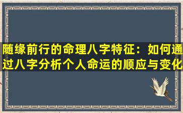 随缘前行的命理八字特征：如何通过八字分析个人命运的顺应与变化