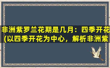 非洲紫罗兰花期是几月：四季开花(以四季开花为中心，解析非洲紫罗兰的生长习性，花期分析与养护技巧)