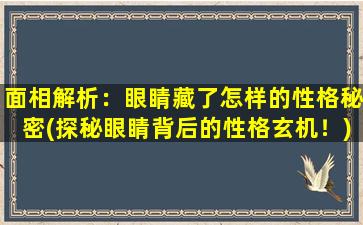 面相解析：眼睛藏了怎样的性格秘密(探秘眼睛背后的性格玄机！)