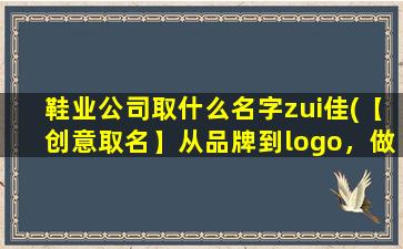 鞋业公司取什么名字zui佳(【创意取名】从品牌到logo，做与众不同的鞋业公司品牌营销！)