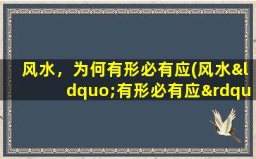 风水，为何有形必有应(风水“有形必有应”：揭秘中心法则)